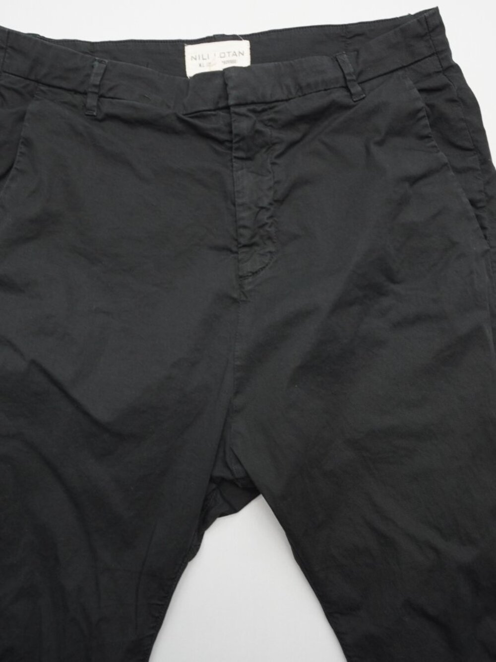 Nili Lotan Paris Pants Size 4 Jet Black Drop Crotch Baggy Trousers - Picture 5 of 15